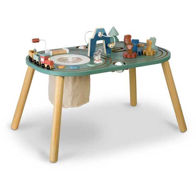 Medinis interaktyvus edukacinis stalas vaikams, NK-865 Nukido, traukinukas 2