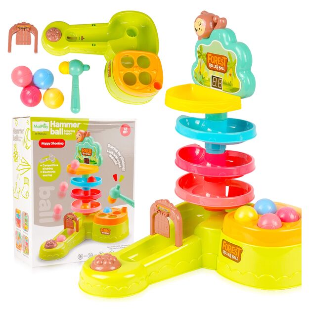 Interaktyvus žaislas Kamuoliukų takelis su plaktuku