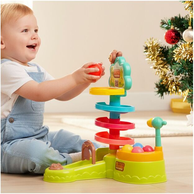 Interaktyvus žaislas Kamuoliukų takelis su plaktuku 4