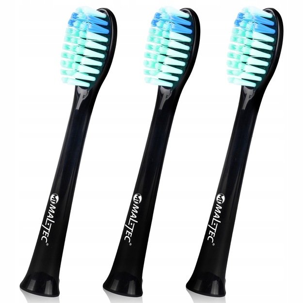 Maltec dantų šepetėlio galvutės X2in1 3vnt., juoda, Sonic 1