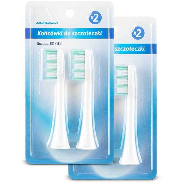 Berdsen Sonic dantų šepetėlio galvutės, 4 vnt.