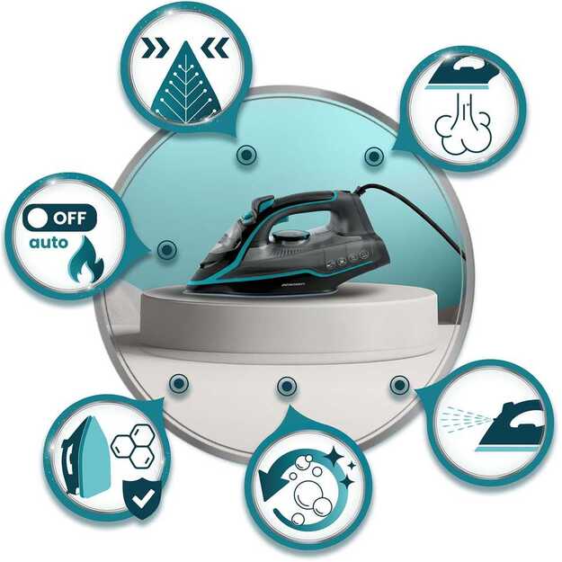 Garinis lygintuvas 2600 W, Berdsen BD-331, keraminė danga, vertikalus veikimas 10