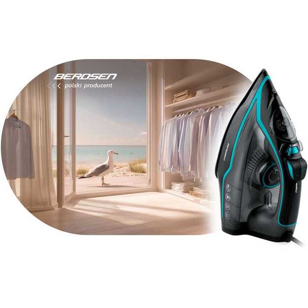 Garinis lygintuvas 2600 W, Berdsen BD-331, keraminė danga, vertikalus veikimas 8