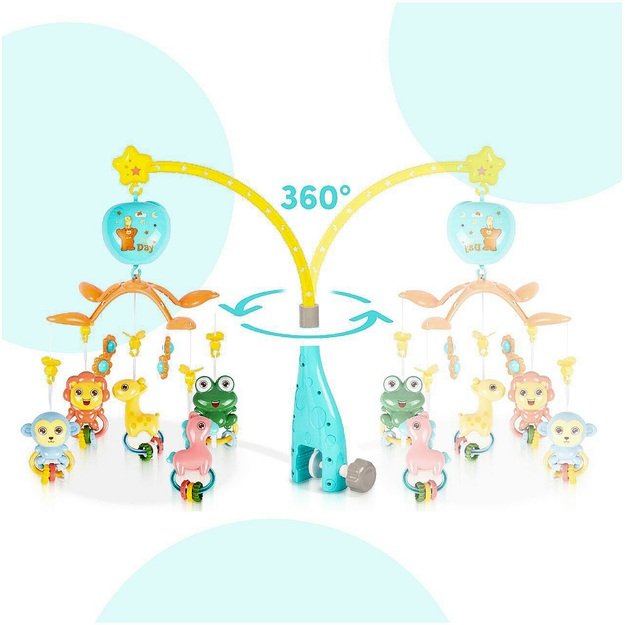 Muzikinė karuselė kūdikiams su projektoriumu ir nuotolinio valdymo pultu	 9