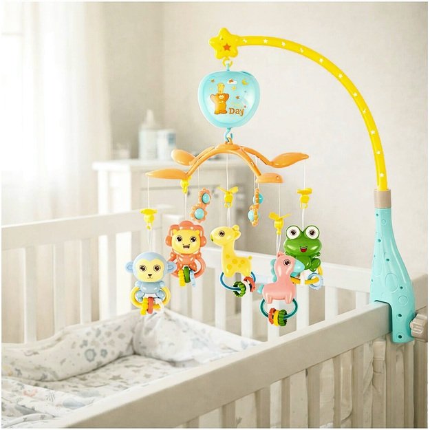 Muzikinė karuselė kūdikiams su projektoriumu ir nuotolinio valdymo pultu	 10