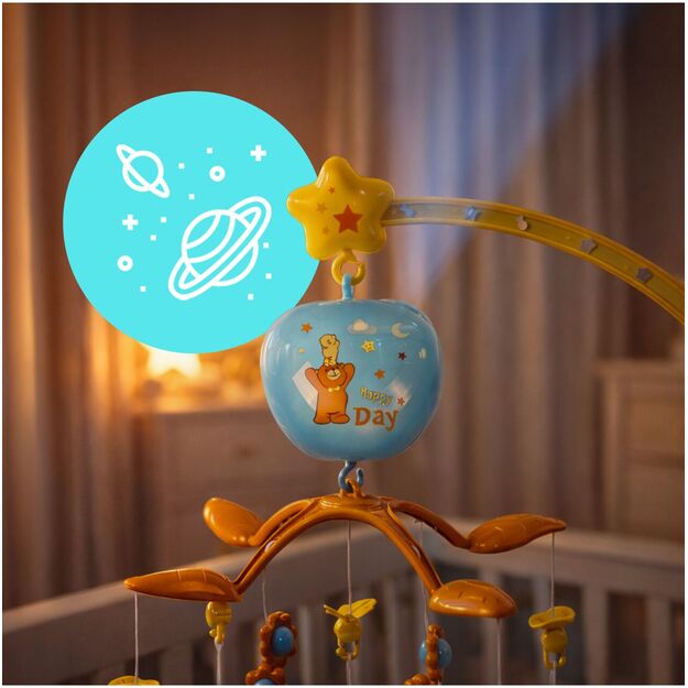 Muzikinė karuselė kūdikiams su projektoriumu ir nuotolinio valdymo pultu	 2