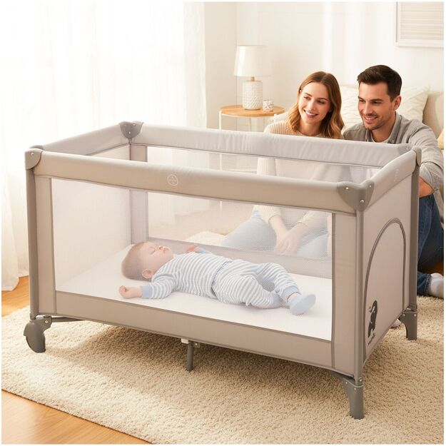 Kelioninė lovytė - maniežas Pilo, dviejų lygių, 125 x 65.5 x 76 cm 7