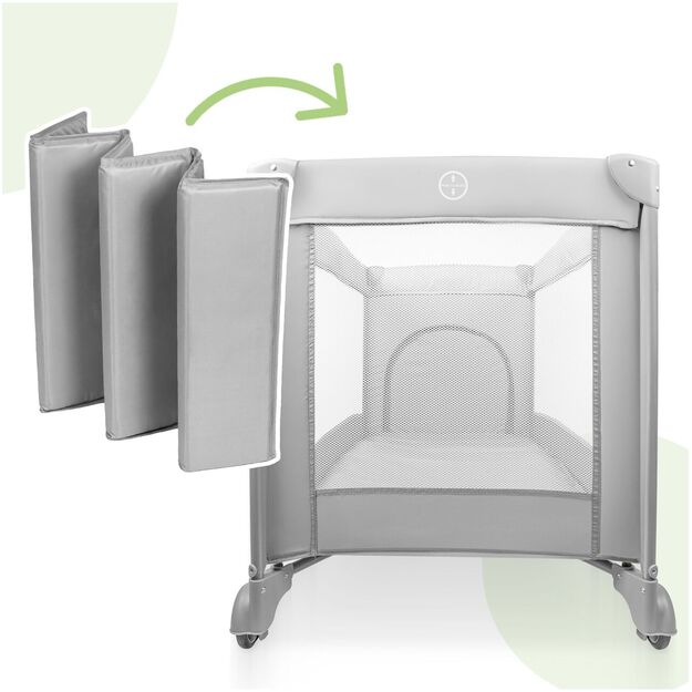 Kelioninė lovytė - maniežas Pilo, dviejų lygių, 125 x 65.5 x 76 cm 13