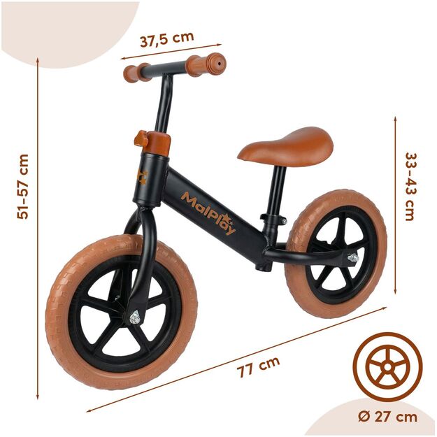 Paspiriamas balansinis dviratis LUWIK, 12" Eva putplasčio ratais 1