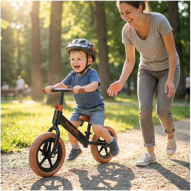 Paspiriamas balansinis dviratis LUWIK, 12" Eva putplasčio ratais 4