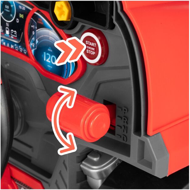 Žaislinis automobilio meistro sunkvežimio variklio išardymo rinkinys su vairavimo simuliatoriumi, garsais ir šviesomis 5