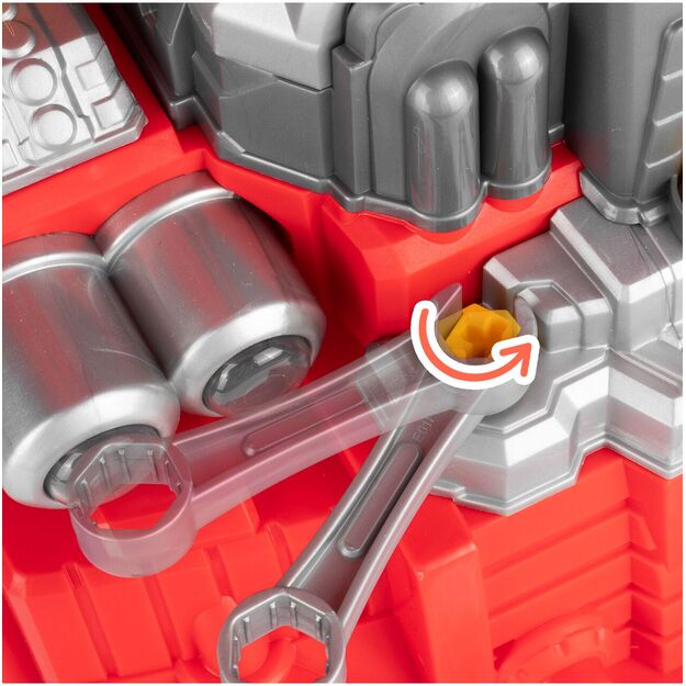 Žaislinis automobilio meistro sunkvežimio variklio išardymo rinkinys su vairavimo simuliatoriumi, garsais ir šviesomis 16