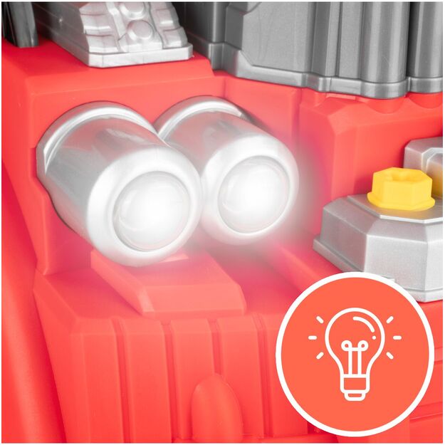 Žaislinis automobilio meistro sunkvežimio variklio išardymo rinkinys su vairavimo simuliatoriumi, garsais ir šviesomis 11