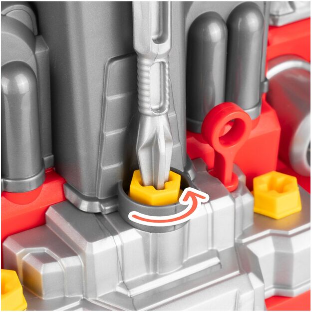 Žaislinis automobilio meistro sunkvežimio variklio išardymo rinkinys su vairavimo simuliatoriumi, garsais ir šviesomis 12