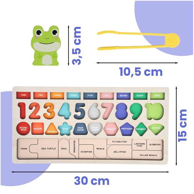 Lavinamoji medinė lenta Suskaičiuokim varlytes 1