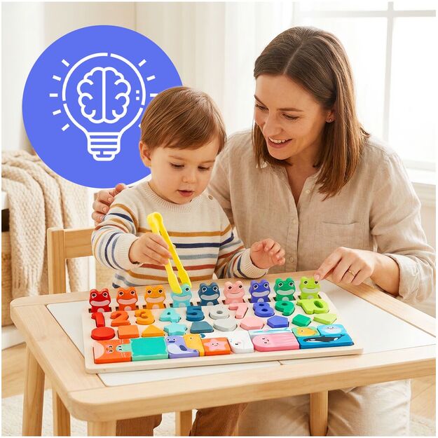 Lavinamoji medinė lenta Suskaičiuokim varlytes 5