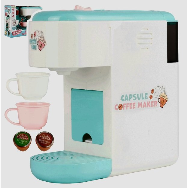 Žaislinis kapsulinis kavos virimo aparatas su šviesa ir garsu