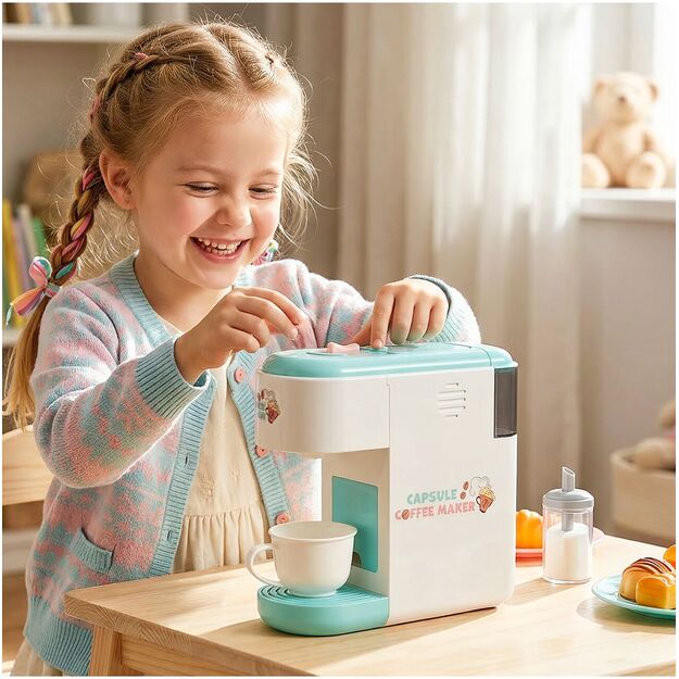 Žaislinis kapsulinis kavos virimo aparatas su šviesa ir garsu 3