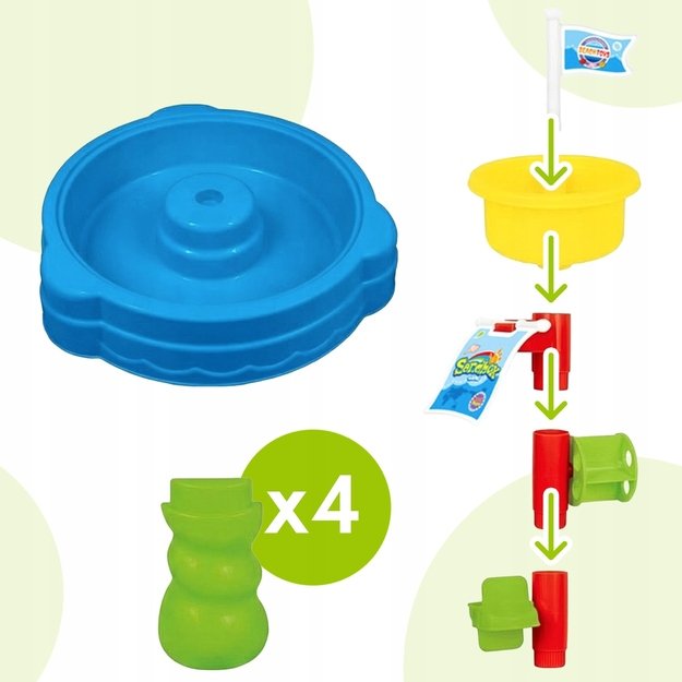 Smėlio ir vandens stalas su priedais, 19 el. 8