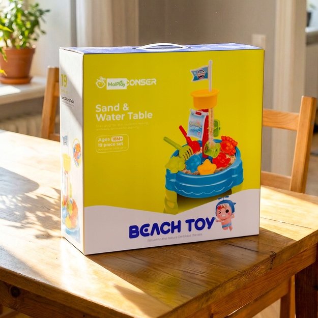 Smėlio ir vandens stalas su priedais, 19 el. 11