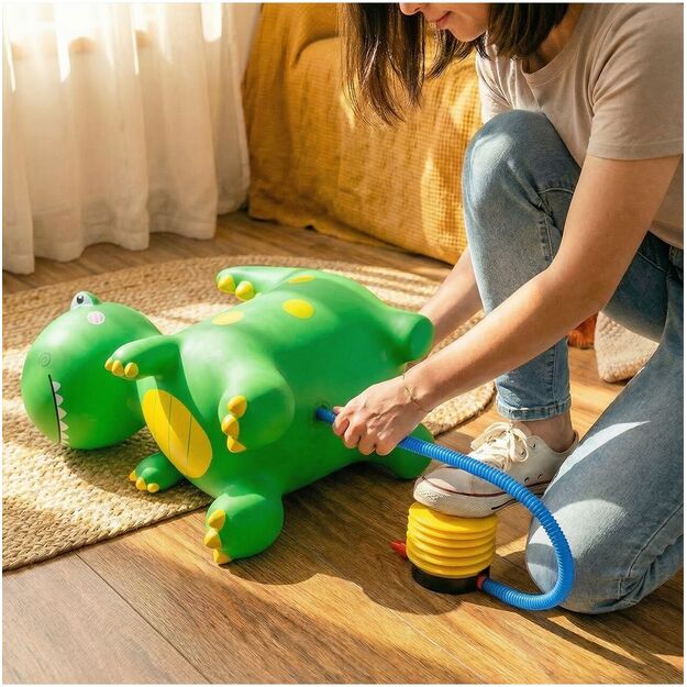 Pripučiamas guminis šokliukas Dinozauras su pompa, 49 cm 3