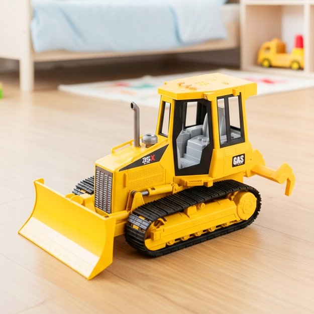 Žaislinis traktorius buldozeris su šviesa ir garsu 1