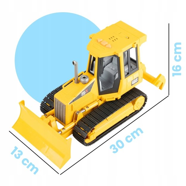 Žaislinis traktorius buldozeris su šviesa ir garsu 4