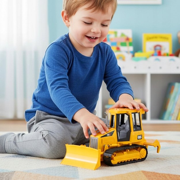Žaislinis traktorius buldozeris su šviesa ir garsu 3