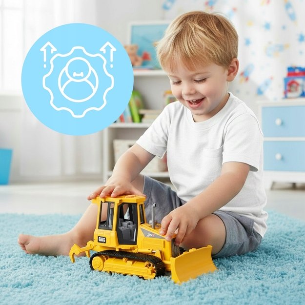 Žaislinis traktorius buldozeris su šviesa ir garsu 2