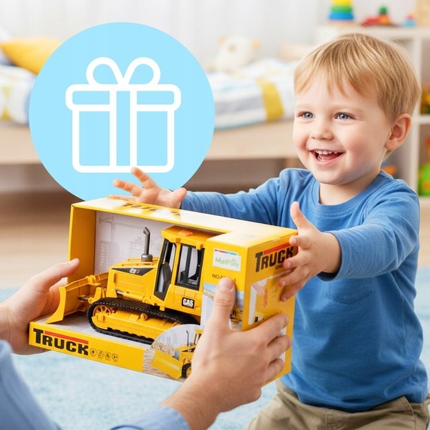 Žaislinis traktorius buldozeris su šviesa ir garsu 8