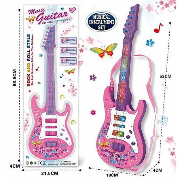 Vaikiška gitara 53 cm su šviesa ir garsu