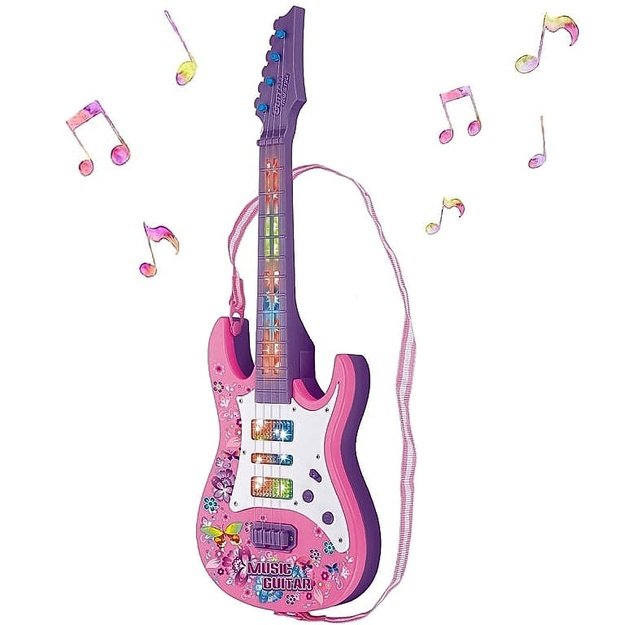 Vaikiška gitara 53 cm su šviesa ir garsu