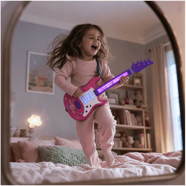 Vaikiška gitara 53 cm su šviesa ir garsu