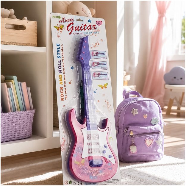 Vaikiška gitara 53 cm su šviesa ir garsu