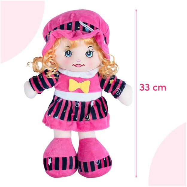 Minkštas žaislas Skudurinė lėlė Lena, 35 cm