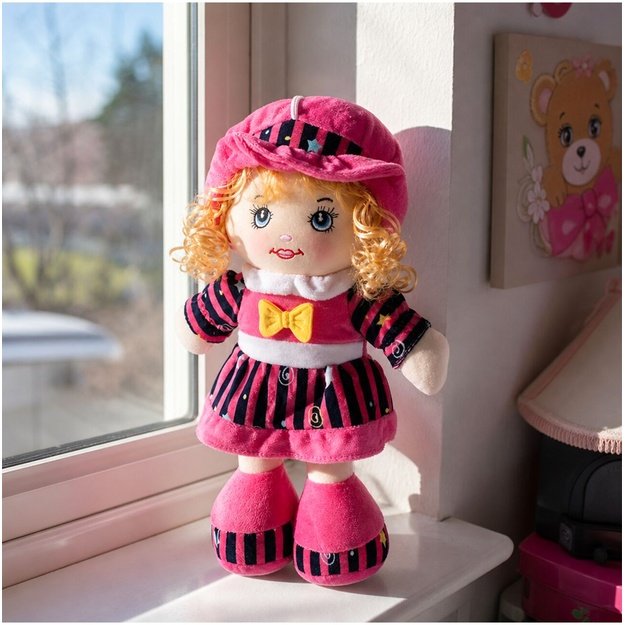 Minkštas žaislas Skudurinė lėlė Lena, 35 cm