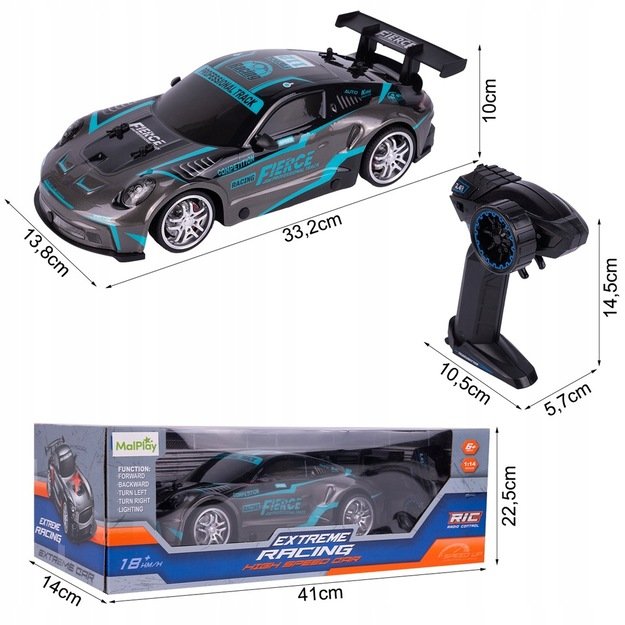 Nuotoliniu būdu valdomas automobilis Drift Car 1:14 PVC