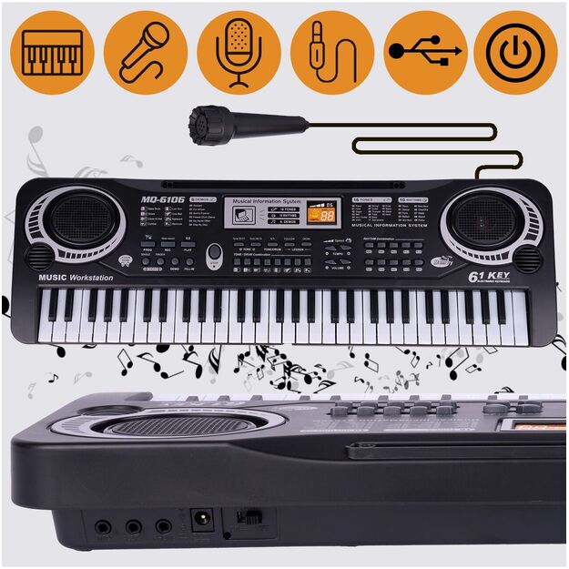 Vaikiškas pianinas, 61 klavišas, MQ6106 11