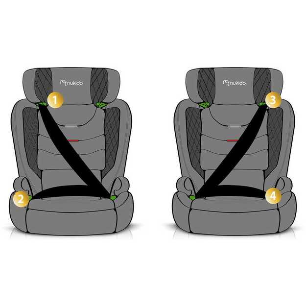 Automobilinė kėdutė Nukido Louis Soft juoda 15-36 kg ISOFIX 10
