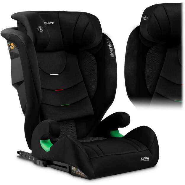 Automobilinė kėdutė Nukido Louis Soft juoda 15-36 kg ISOFIX 11