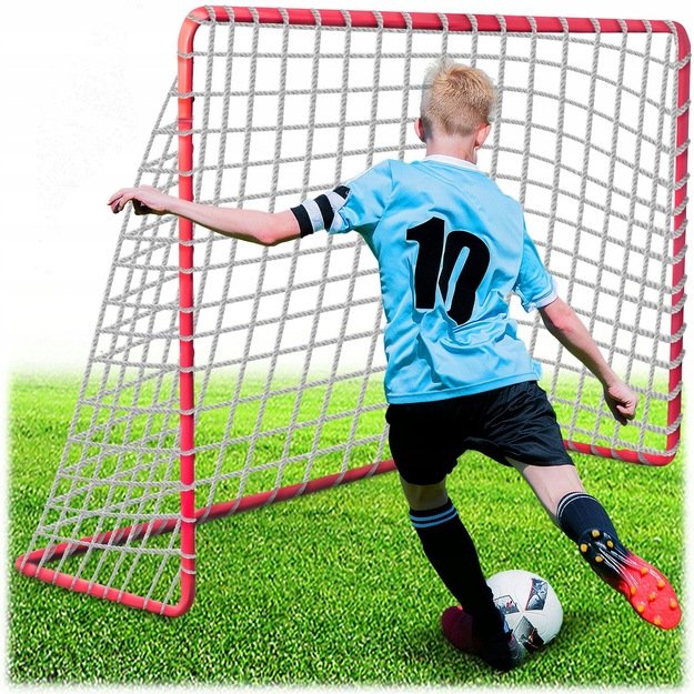 Dideli metaliniai futbolo vartai su tinklu 183x122 cm