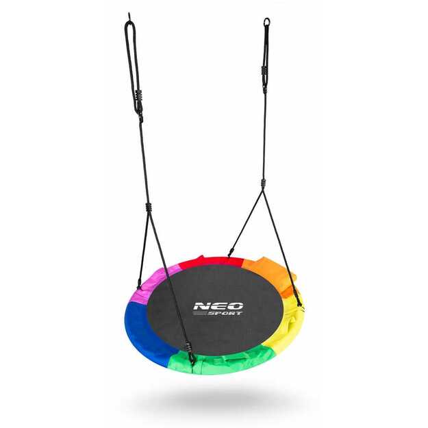 Neo-Sport Swingo XXL įvairiaspalvės gandro lizdo sūpynės 120 cm