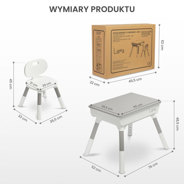 Toyz augantis staliukas su kėdute Lara, grey 2