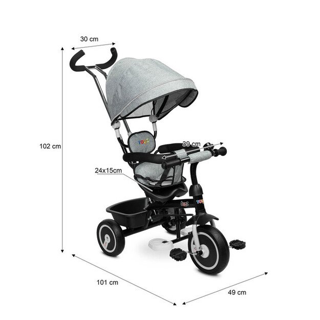 Triratukas Toyz Buzz, raudonas - mėlynas 14