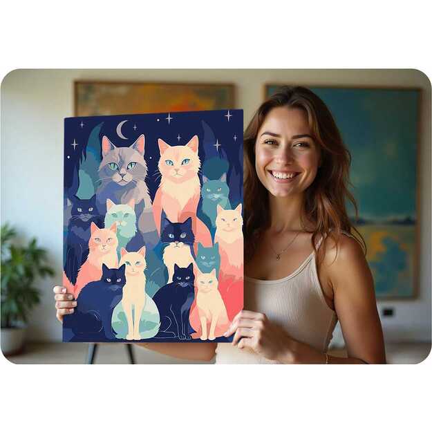 Paveikslas tapybai pagal skaičius 40x50 cm Massido Katės 6