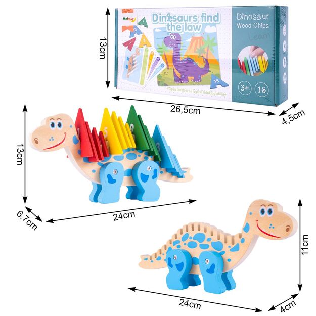 Medinė dinozauro dėlionė 1