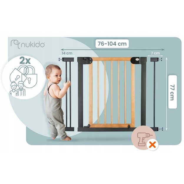 Juodi „Nukido 718200“ apsauginiai varteliai 1