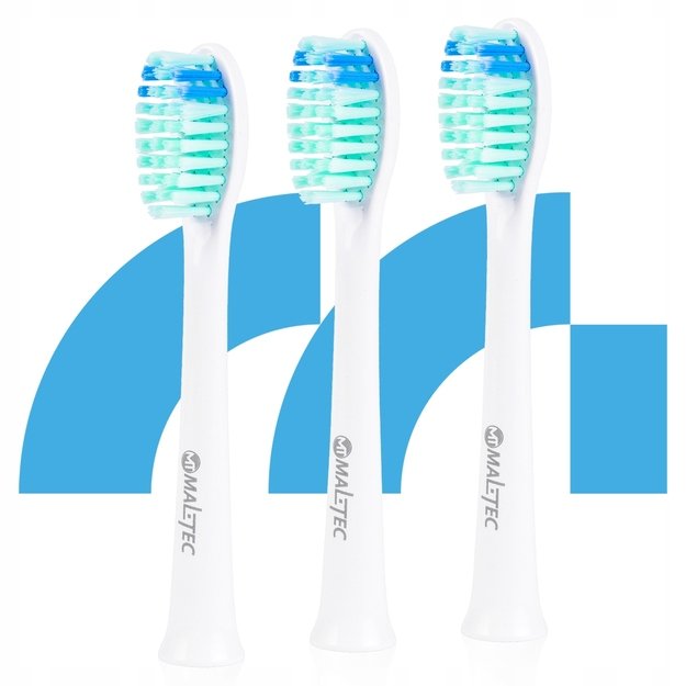 Maltec dantų šepetėlio galvutės X2in1 3vnt., balta, Sonic 2