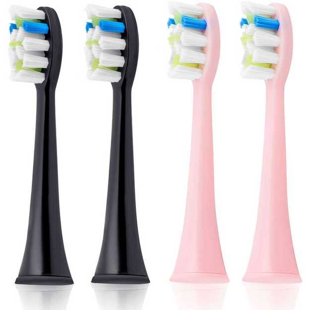 Berdsen DUO Sonic dantų šepetėlio galvutės, 4 vnt. 1