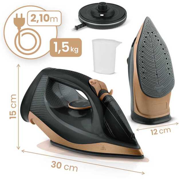 Belaidis garinis lygintuvas 2600 W, Berdsen BD-333, su keramine danga 4